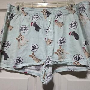 Women's Victoria's Secret PINK size Medium Christmas puppy pj shorts